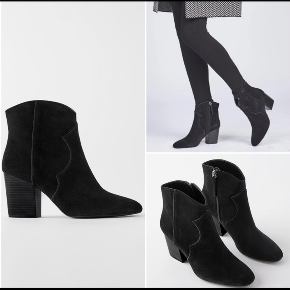 Zara black suede boots. - Picture 1 of 1